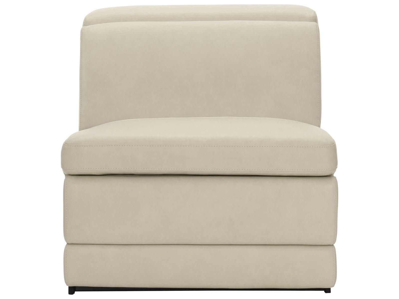 Bernhardt Lioni Mocha White Leather Recliner