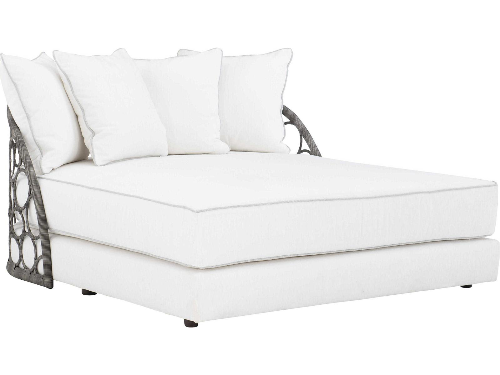 Bernhardt Exteriors Gray Flannel Lounge Bed with Cushion