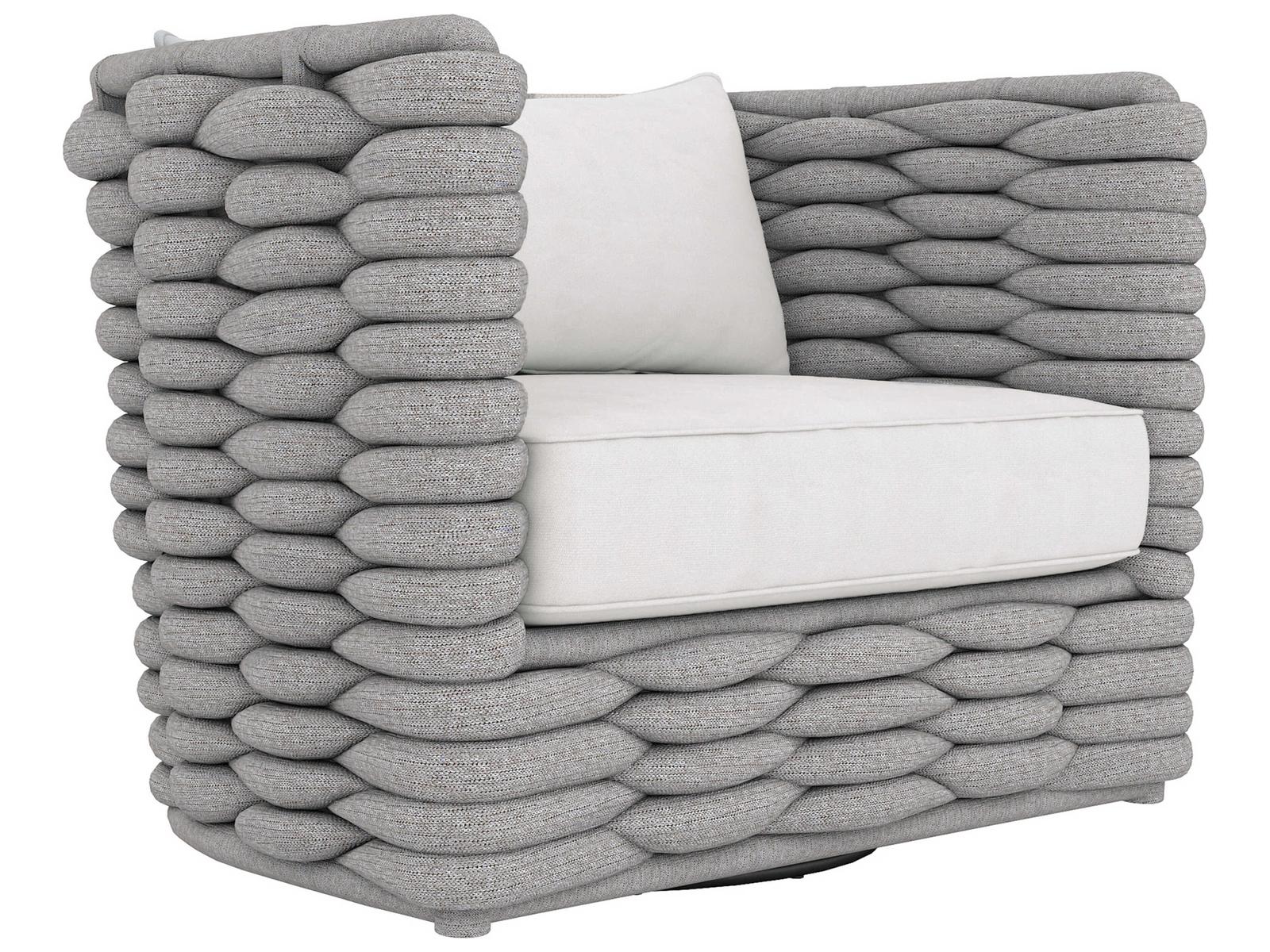 Bernhardt Exteriors Wailea White/Cream Aluminum Cushion Lounge Chair