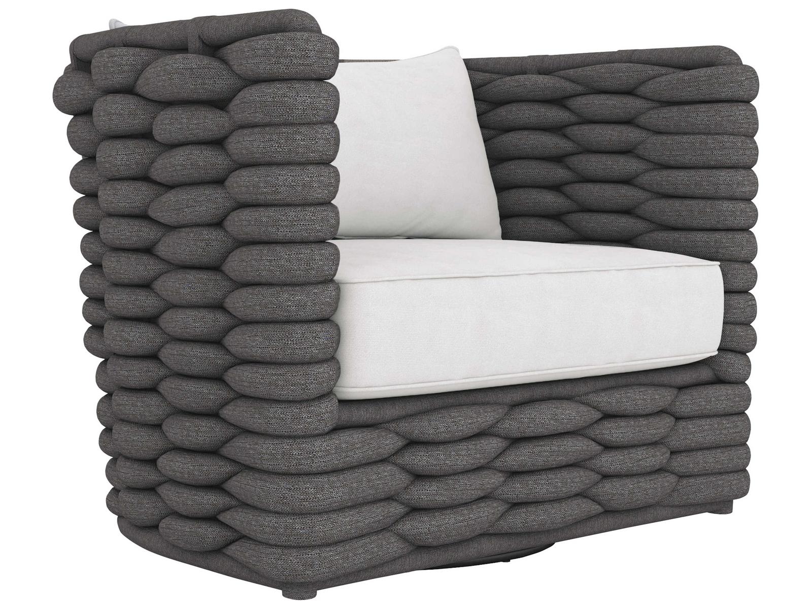 Bernhardt Exteriors Wailea White/Cream Aluminum Cushion Lounge Chair