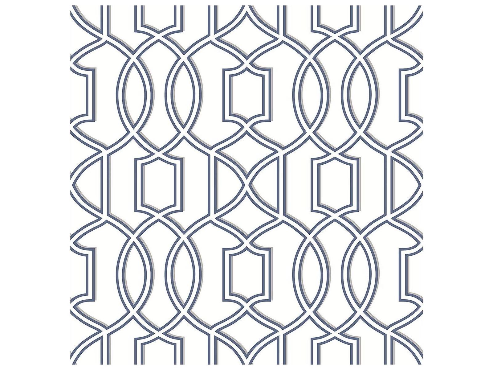 Brewster Home Fashions A-street Prints Quantum Blue Trellis Wallpaper