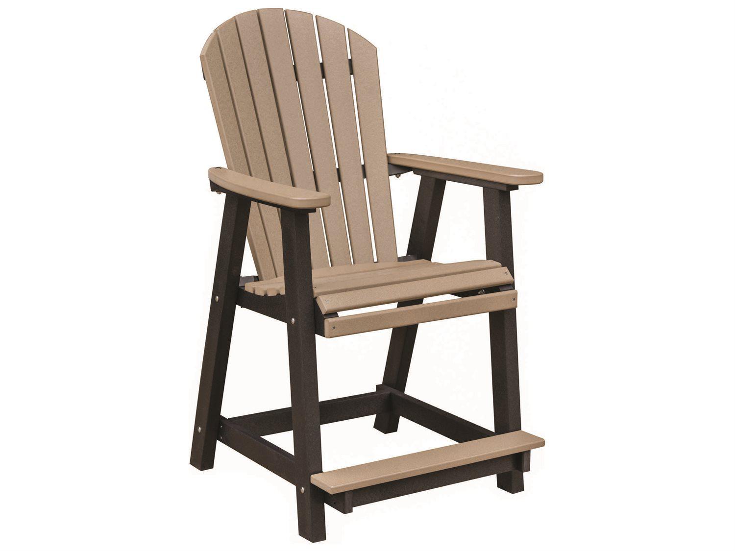 Berlin Gardens Comfo-Back Recycled Plastic Outdoor Patio Counter Chair