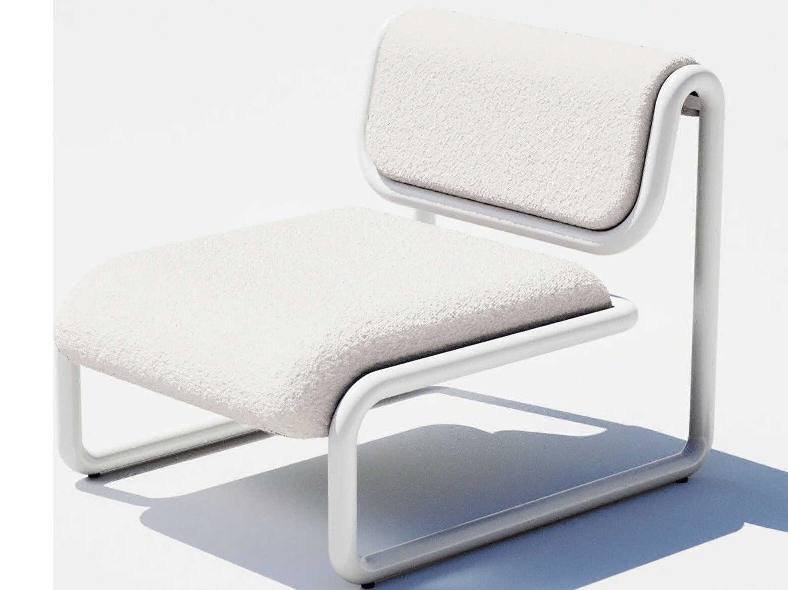 Bend Goods Tube White Accent Chair