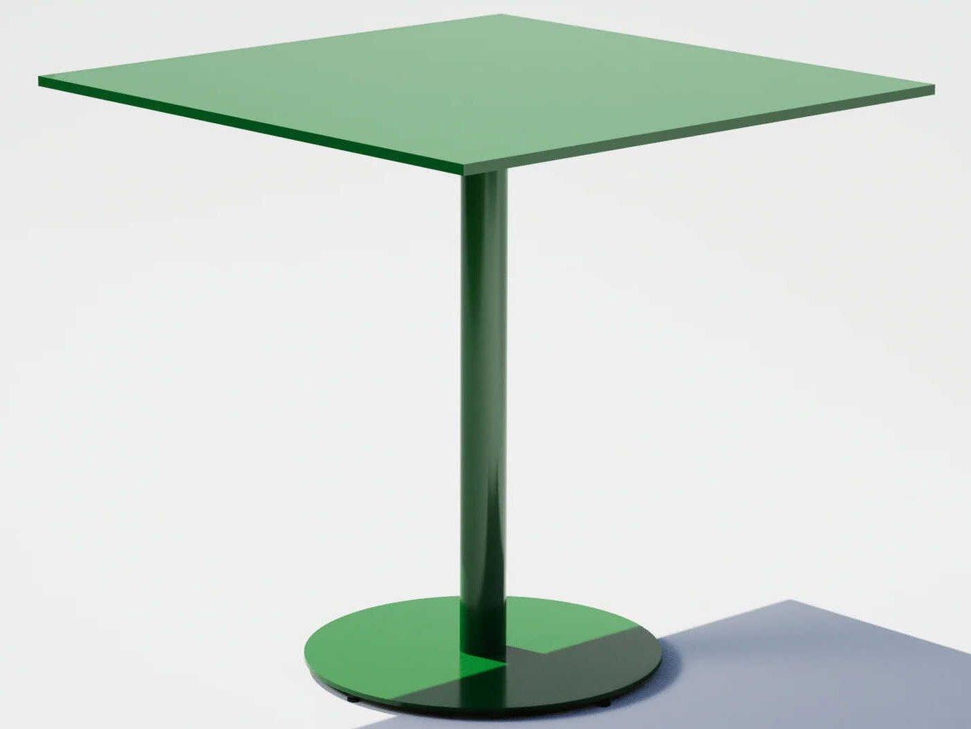 Bend Goods Outdoor Pedestal Aluminum Square Bar Table
