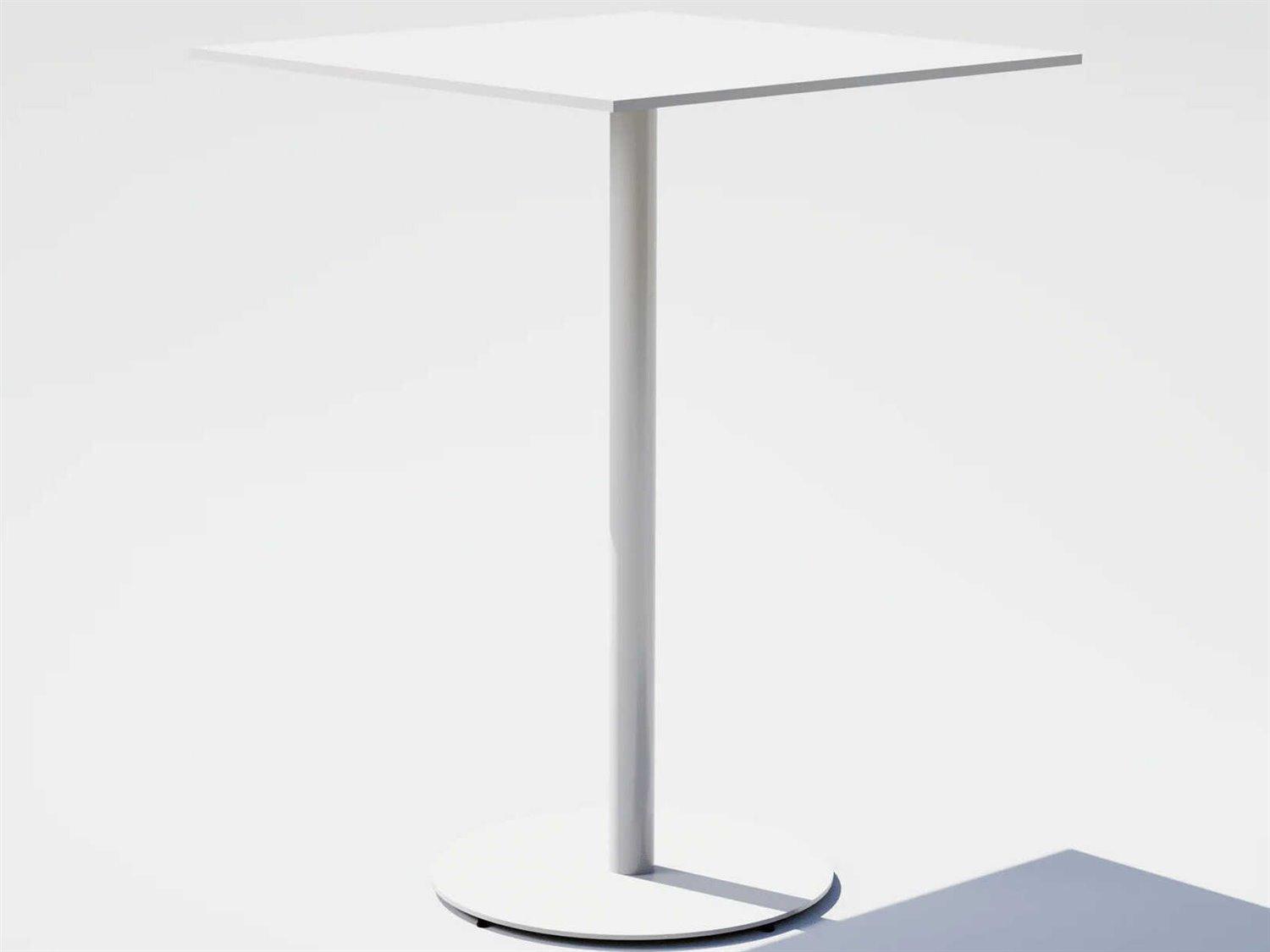Bend Goods Outdoor Pedestal Aluminum Square Bar Table