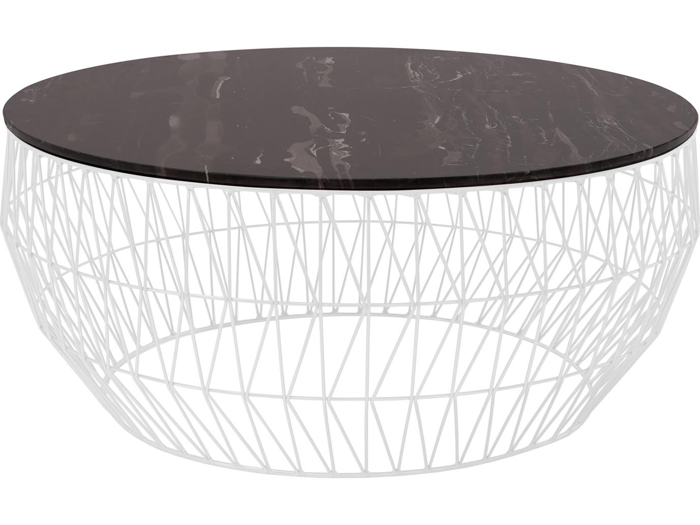 Bend Goods Outdoor Coffee Galvanized Iron White Round Table