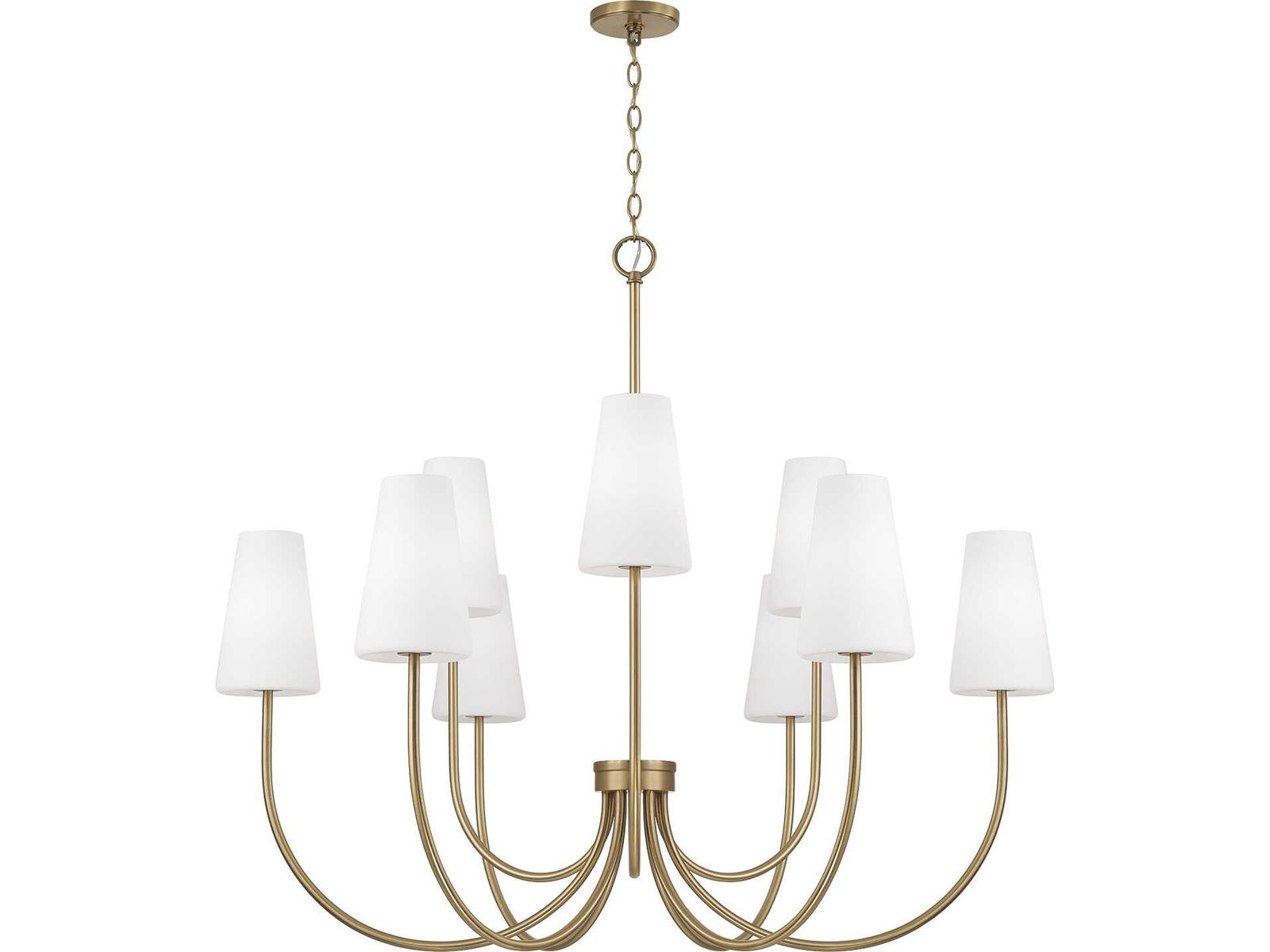 Capital Lighting Averitt 9-Light Aged Brass Candelabra Chandelier