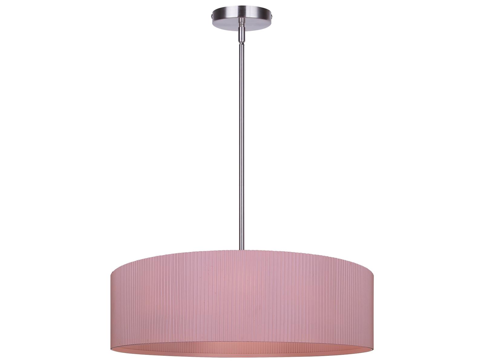 Canarm Evienne 3-Light Light Fixture in Brushed Nickel / Pink