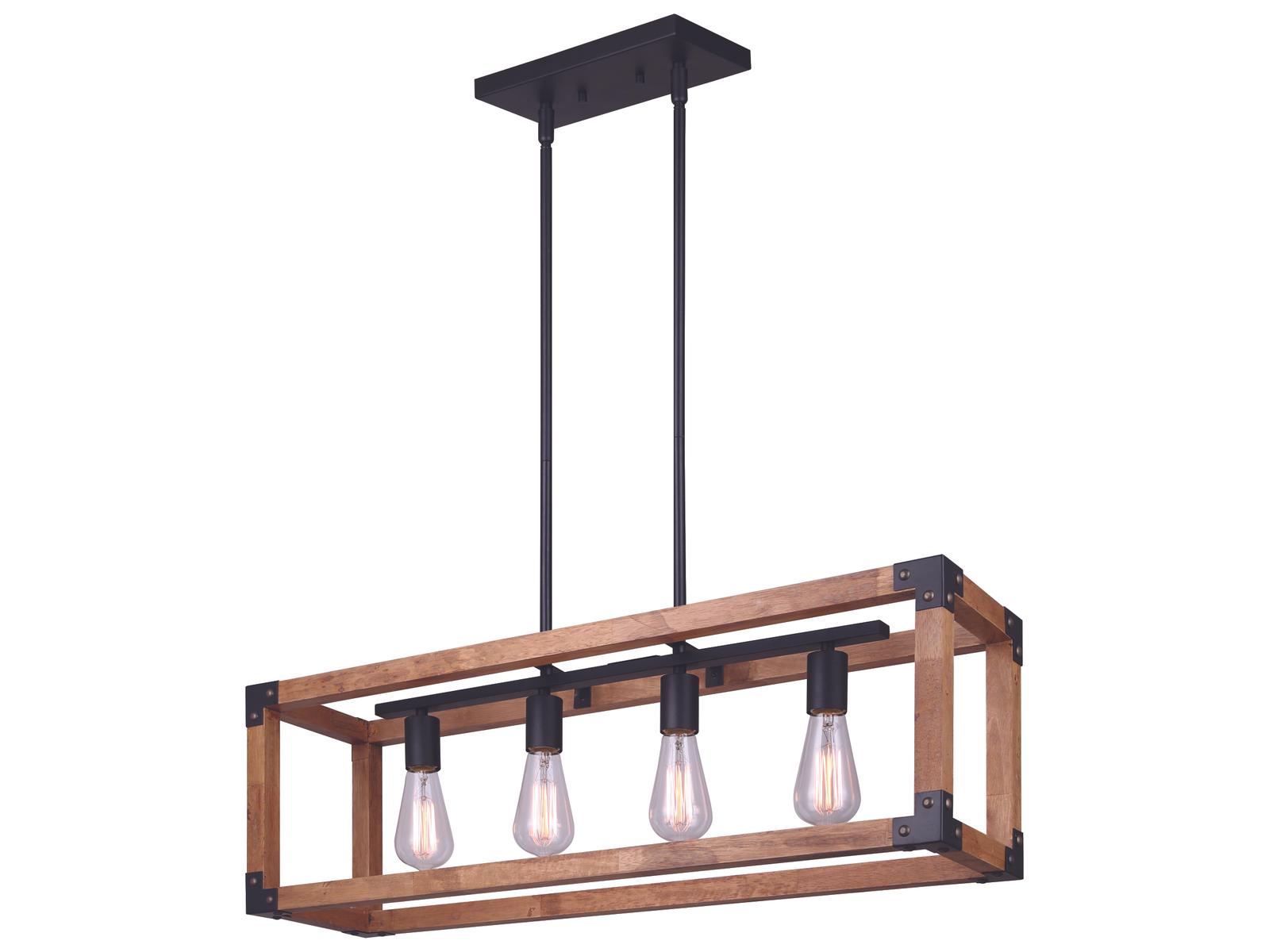 Canarm Moss 4 -light Black Linear Chandelier