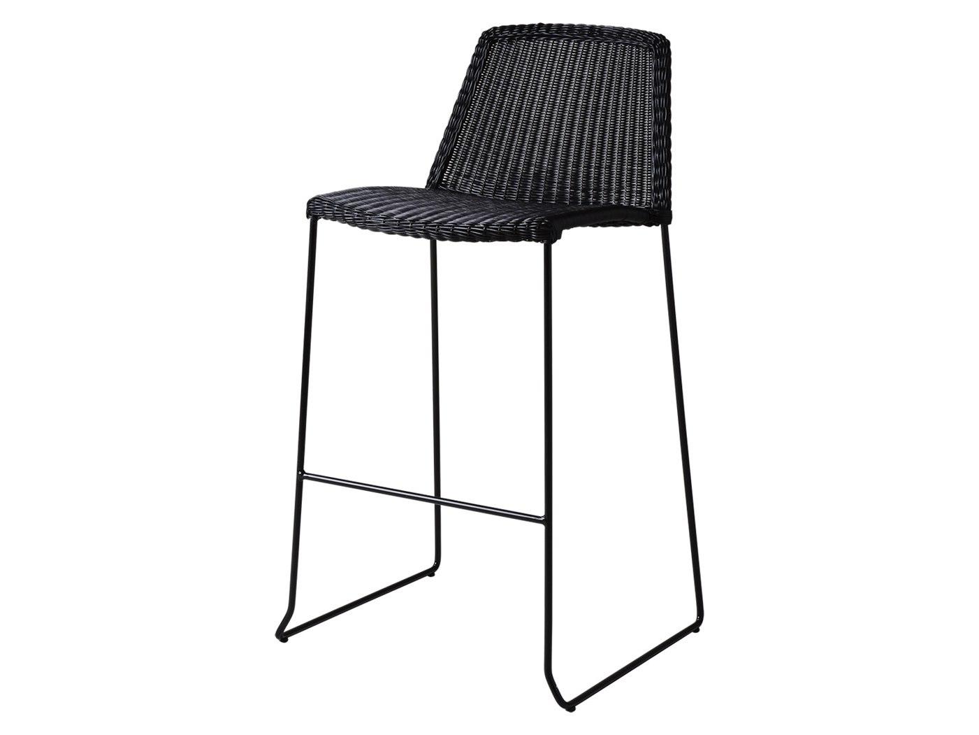 Cane Line Outdoor Breeze Black Weave Bar Chair