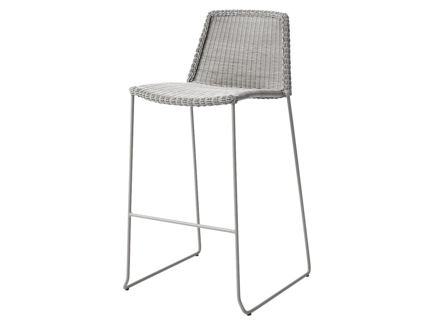 Cane Line Outdoor Breeze Taupe Weave Bar Chair
