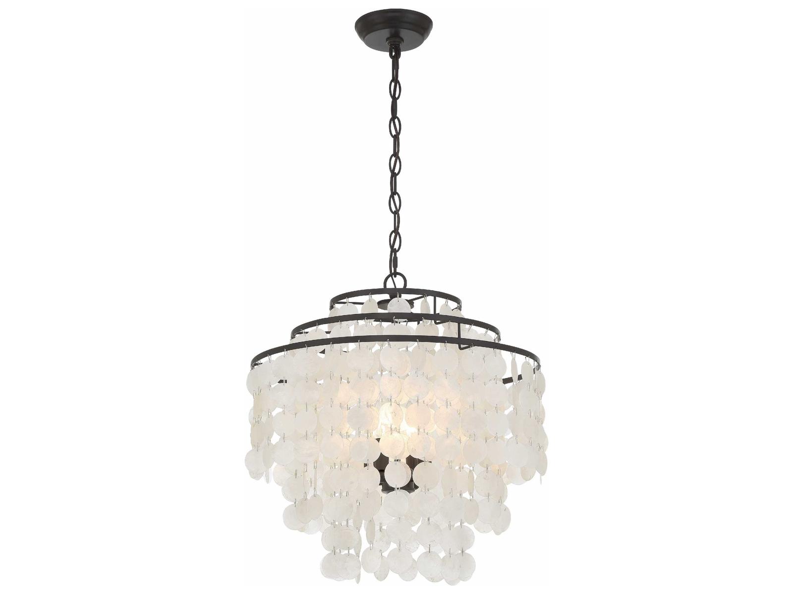 Crystorama Brielle 4-Light Silver Tiered Chandelier