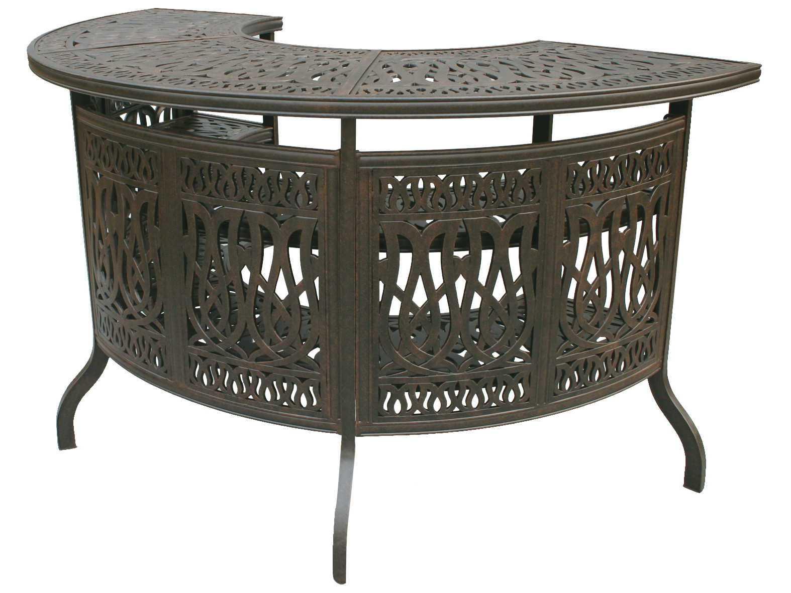 Darlee Outdoor Living Elisabeth Cast Aluminum Antique Bronze 75 x 38.5 Party Bar