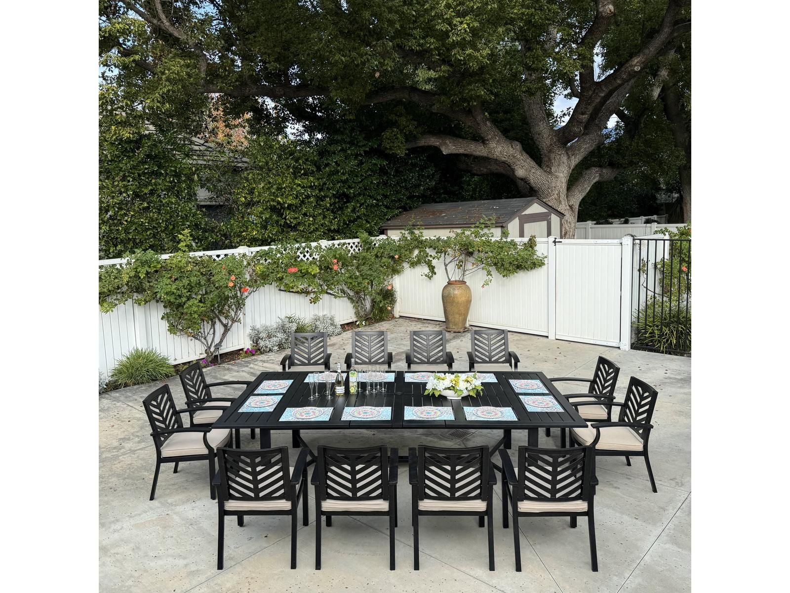 Darlee Outdoor Living Palm Springs Antique Bronze Aluminum Dining Set