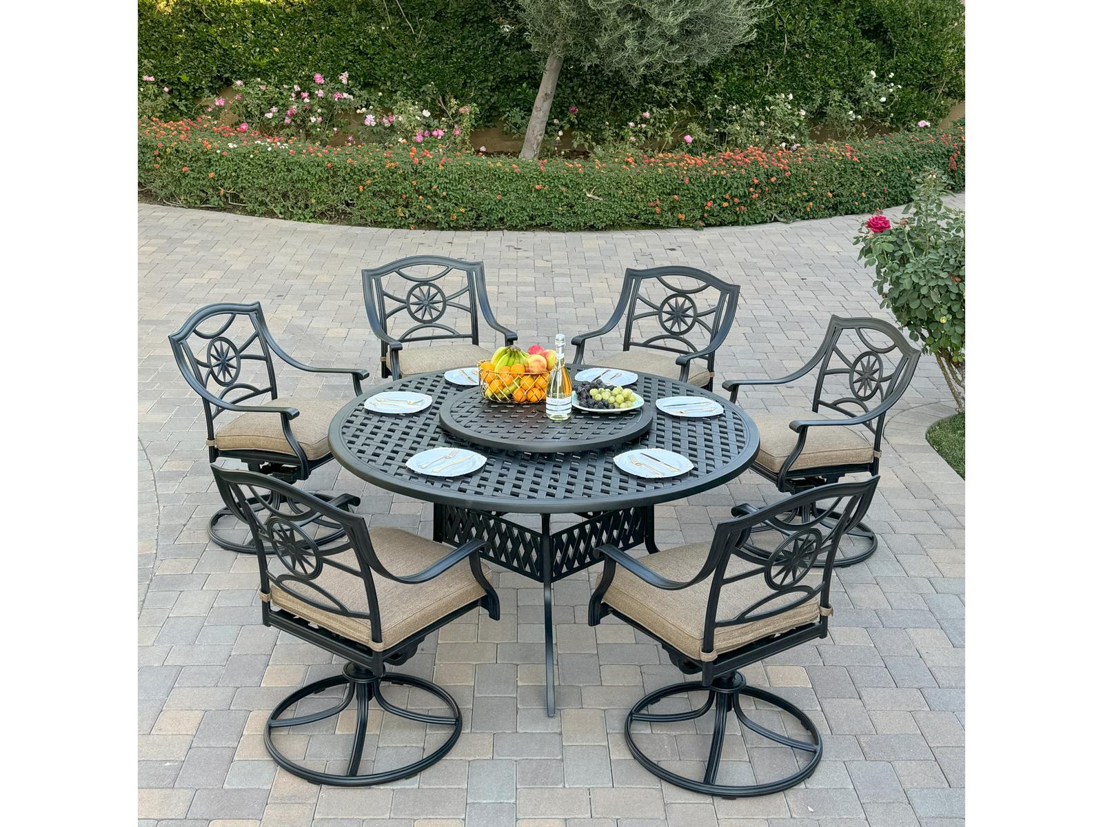 Darlee Outdoor Living Ten Star Cast Aluminum 8-Piece Outdoor Dining Set