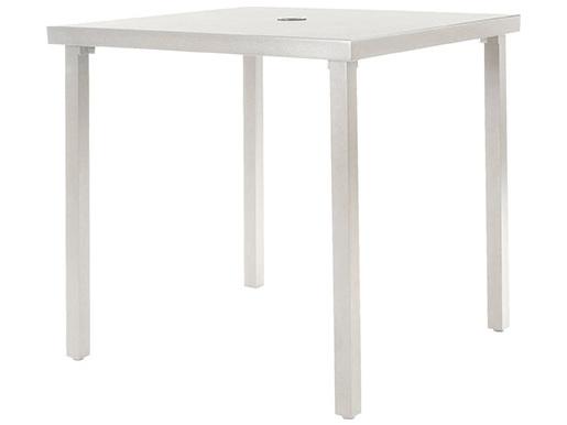 Ebel Cabana Aluminum Square Patio Dining Table with Umbrella Hole