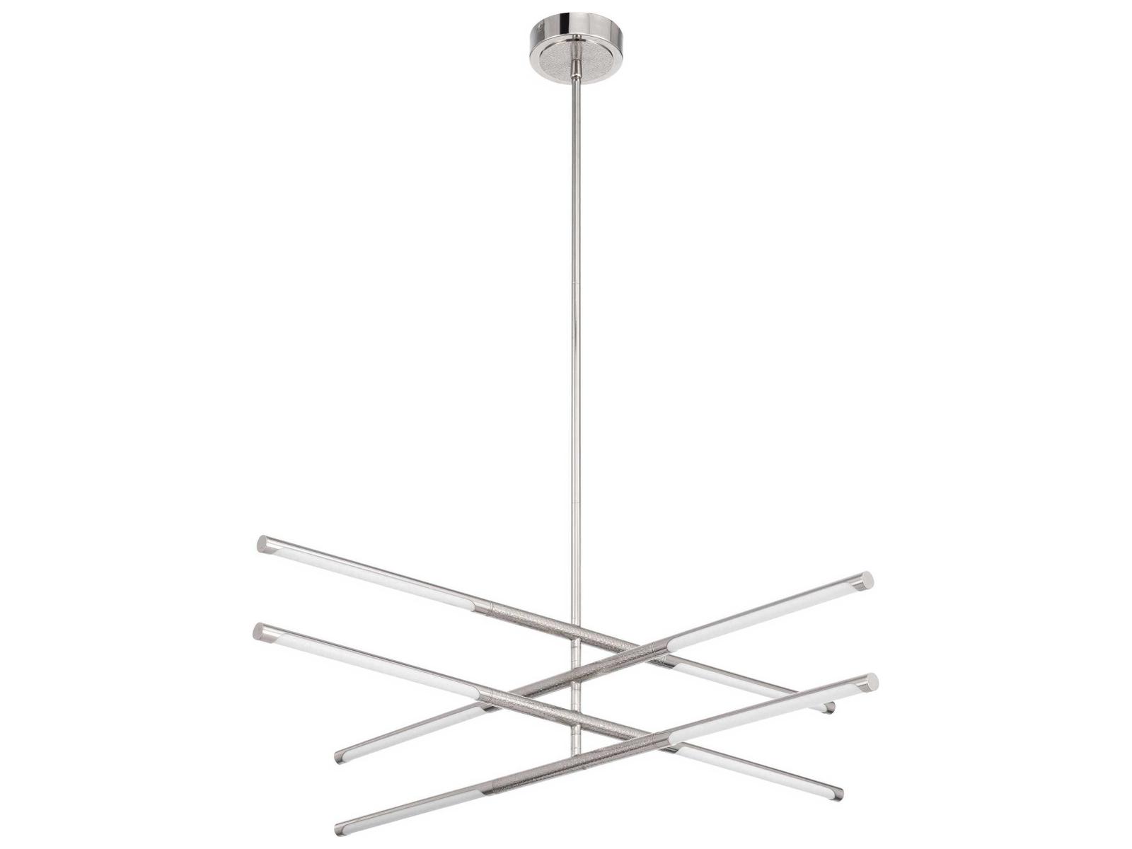 Thesis Overture 8-Light Polished Nickel Linear Chandelier