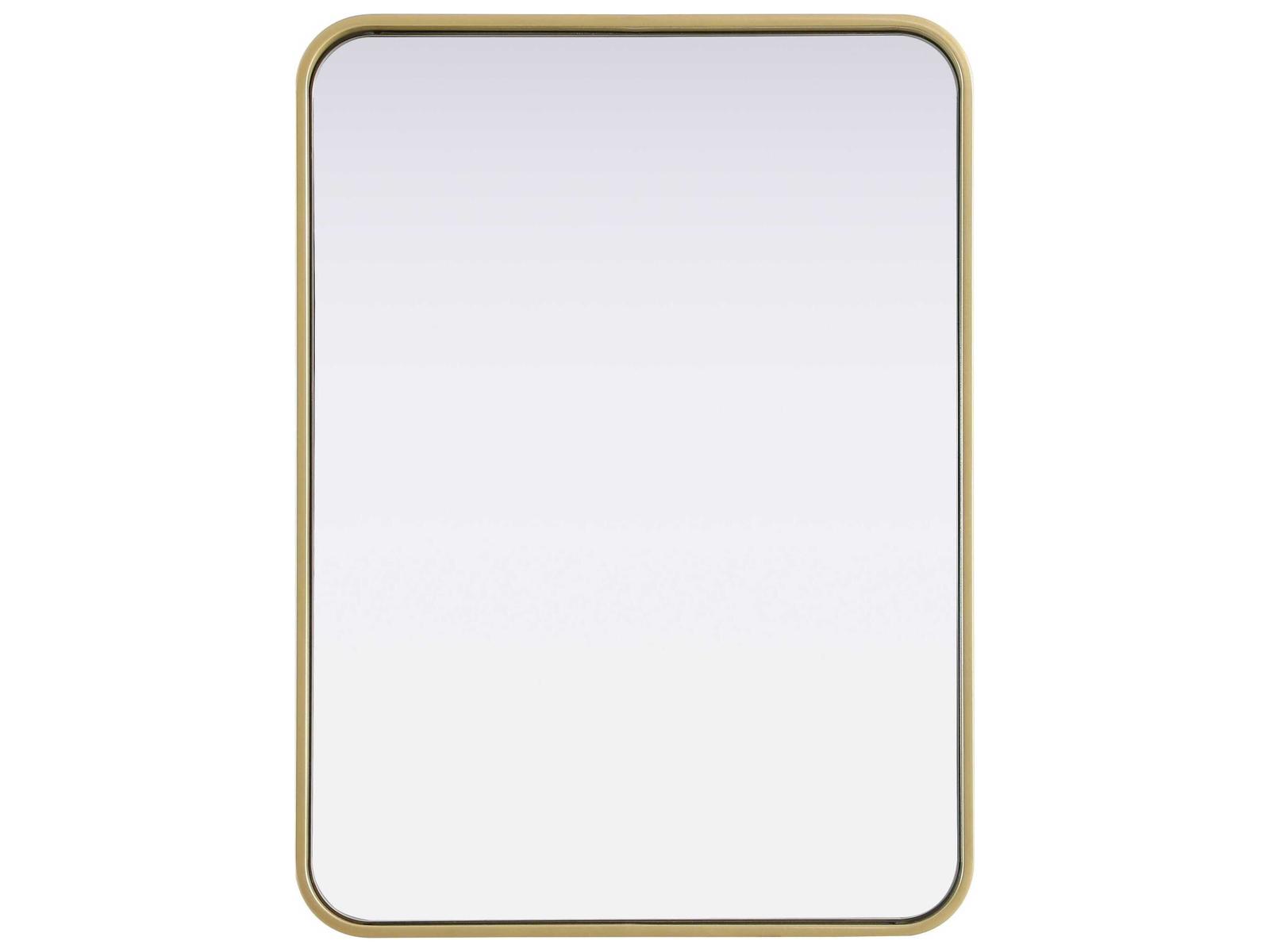 Elegant Lighting Remy Brass Rectangular Wall Mirror