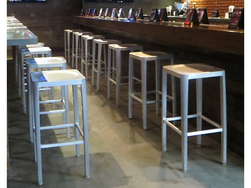 EMU Anna Aluminum Outdoor Patio Bar Stool Set