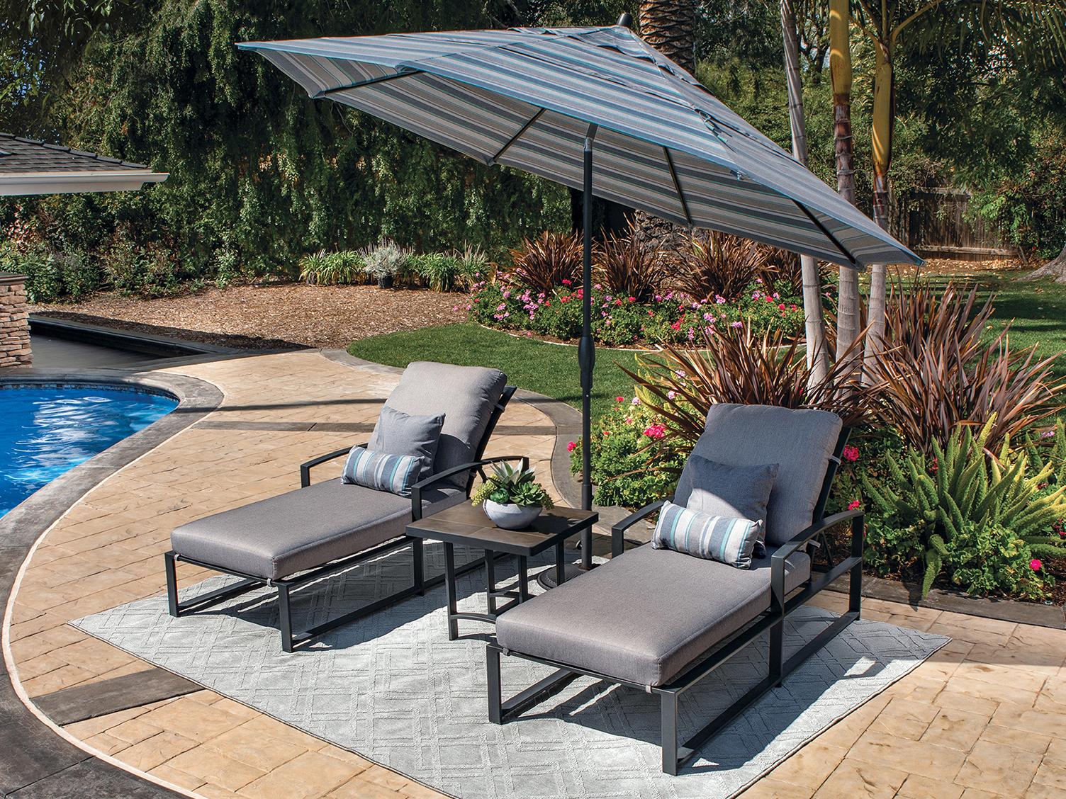 Treasure Garden Market Aluminum 11 Foot Octagon Auto Tilt Crank Lift Outdoor Umbrella