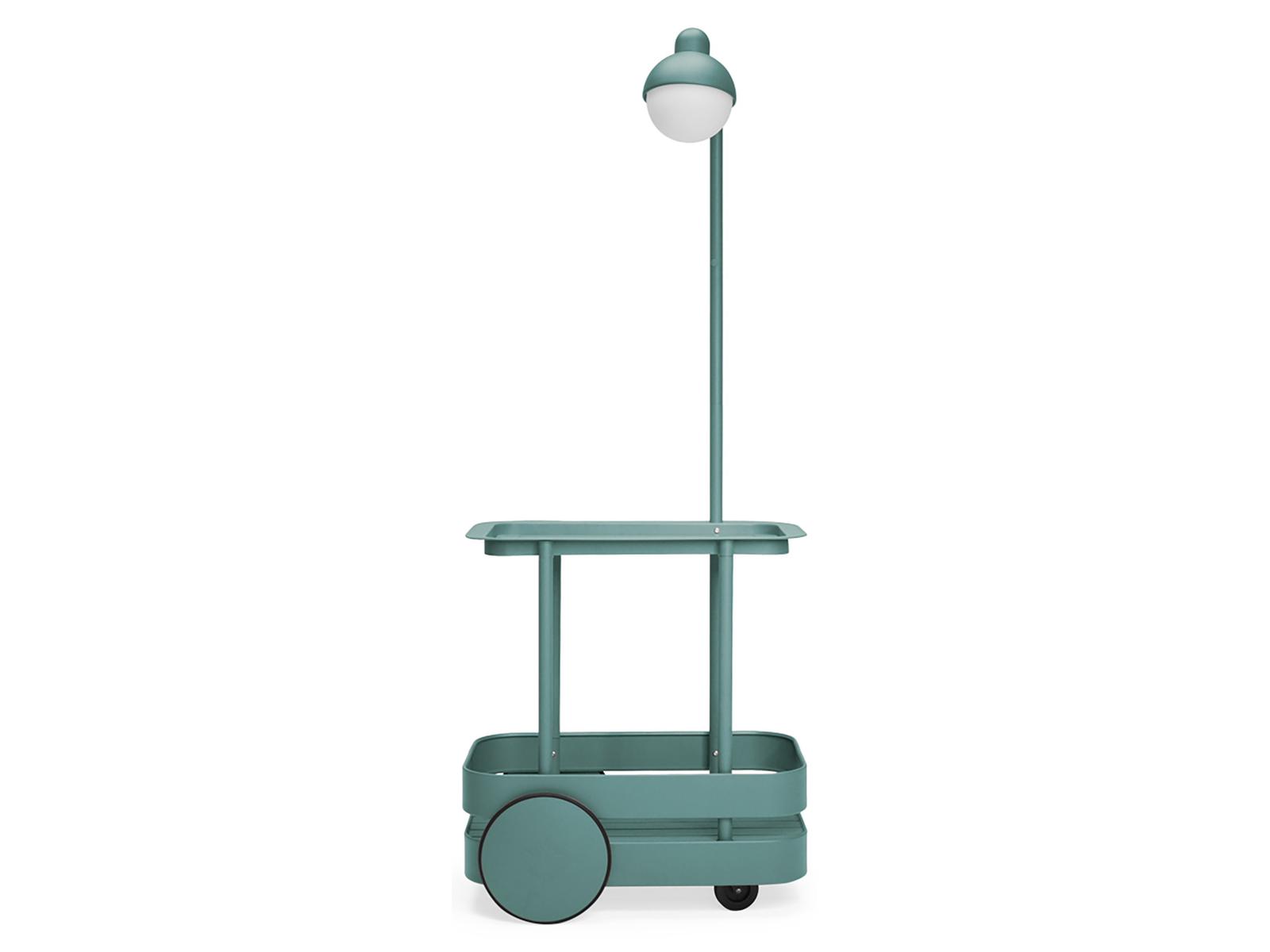 Fatboy Outdoor Jolly Trolley Lighted Bar Cart in Dark Sage