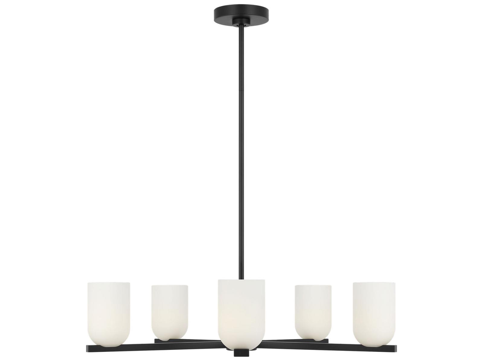 Generation Lighting Neblina 5-Light Midnight Black Chandelier