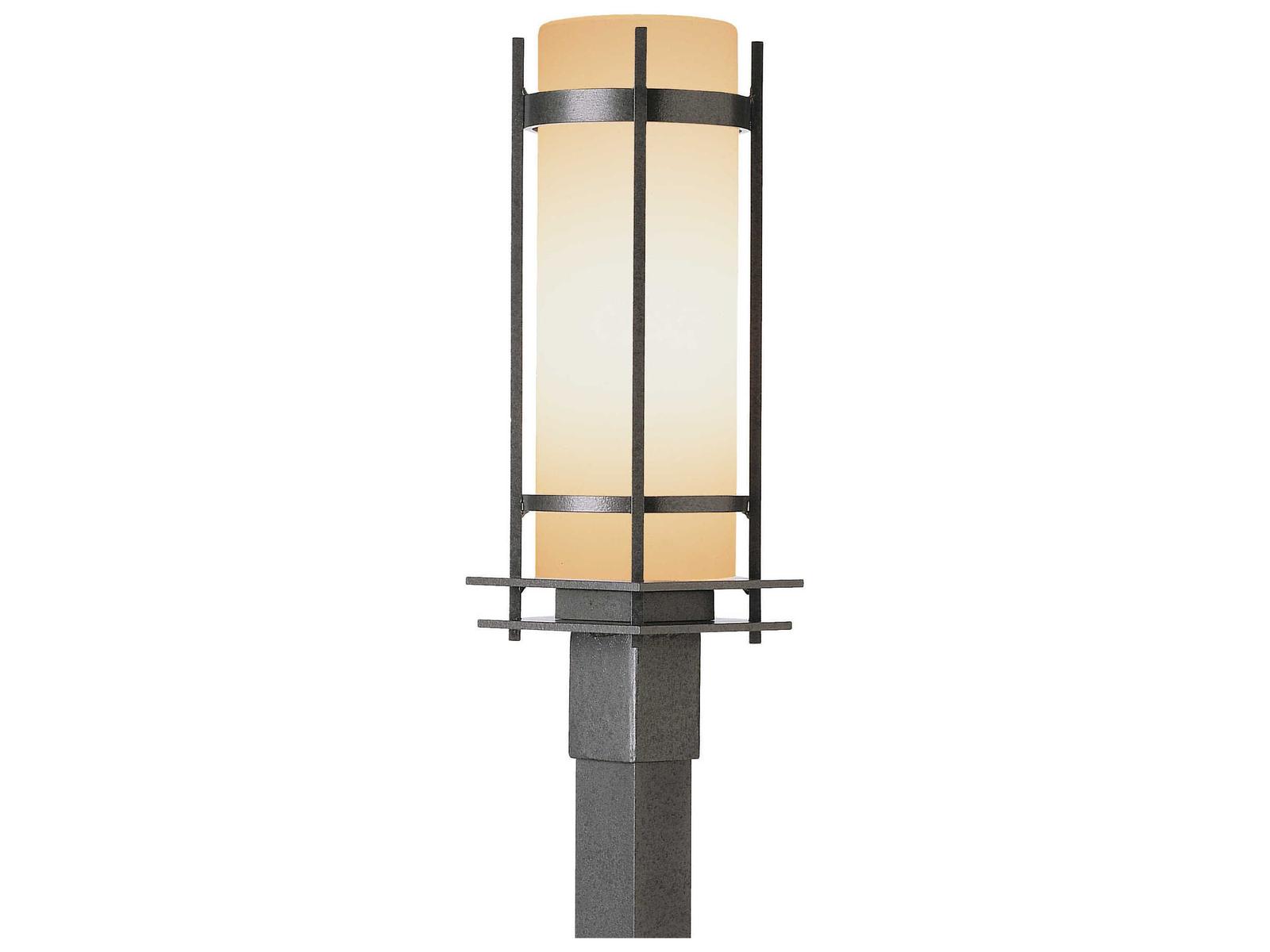 Hubbardton Forge Banded 1 - Light Incandescent Outdoor Post Light