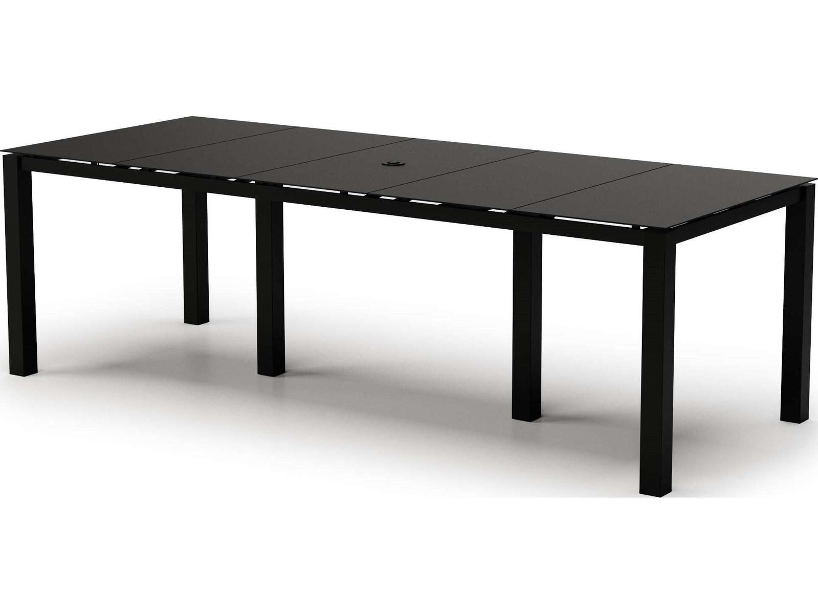 Homecrest Mode Aluminum Rectangular Patio Counter Table with Umbrella Hole