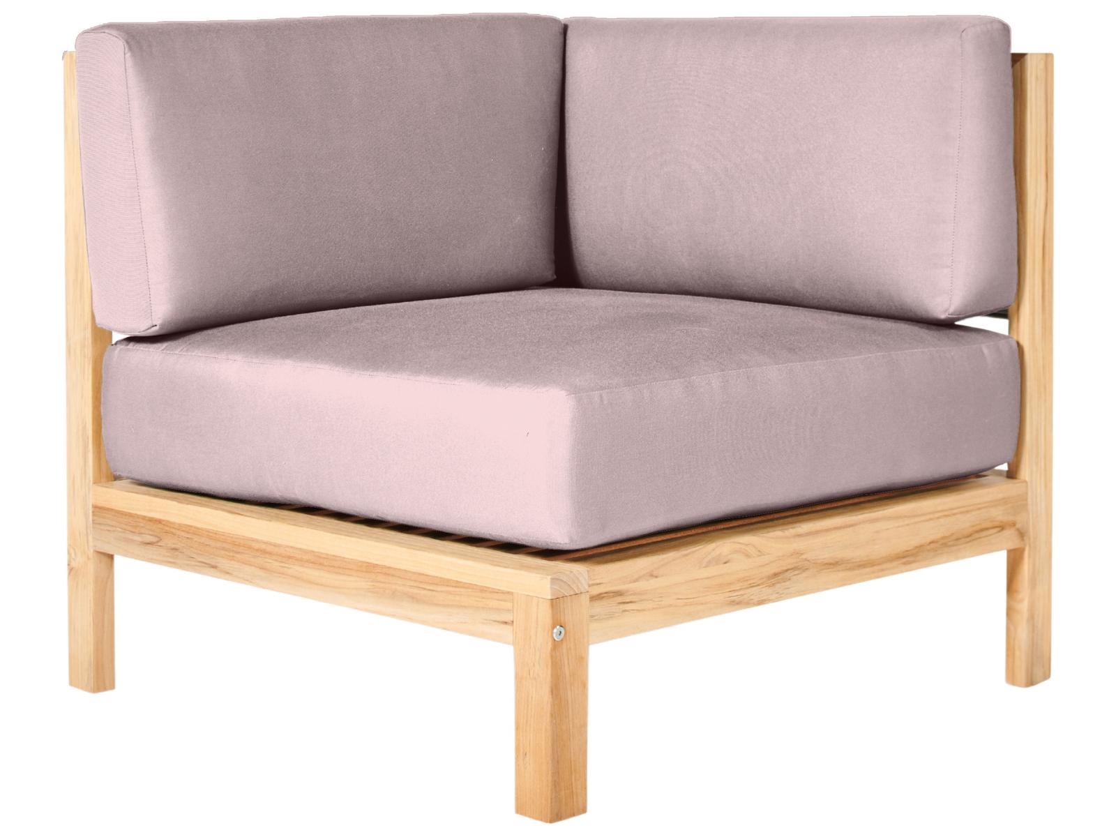 HiTeak Soho Wood Pink Teak Cushion Lounge Chair