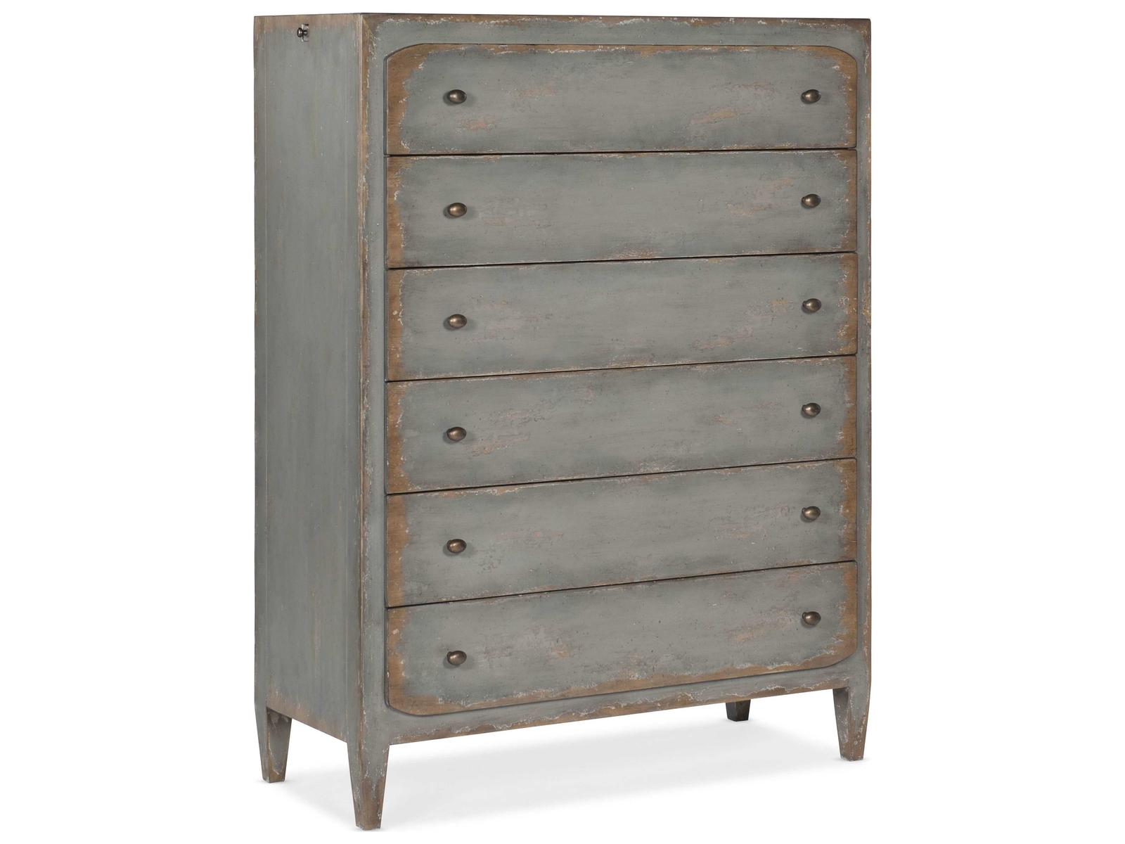 Hooker Furniture Ciao Bella 6-Drawers Gray Cedar Wood Accent Chest