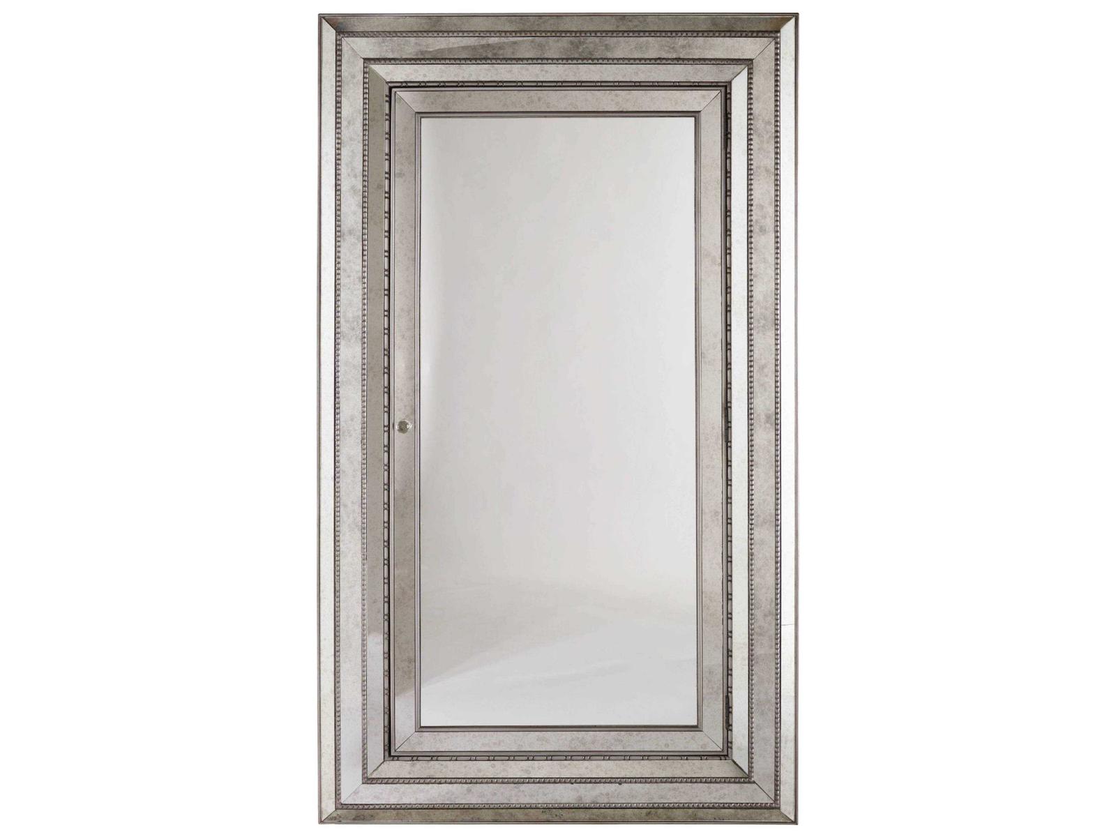 Hooker Furniture Melange Glamour Rectangular Floor Mirror with Jewelry Armoire Storage