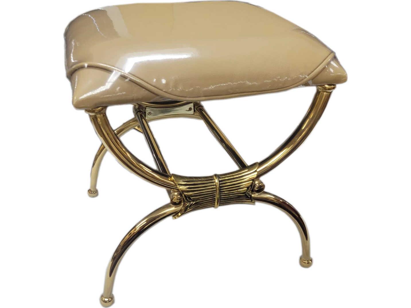 Infinity Furniture Import E-16 Gold Leather Accent Stool