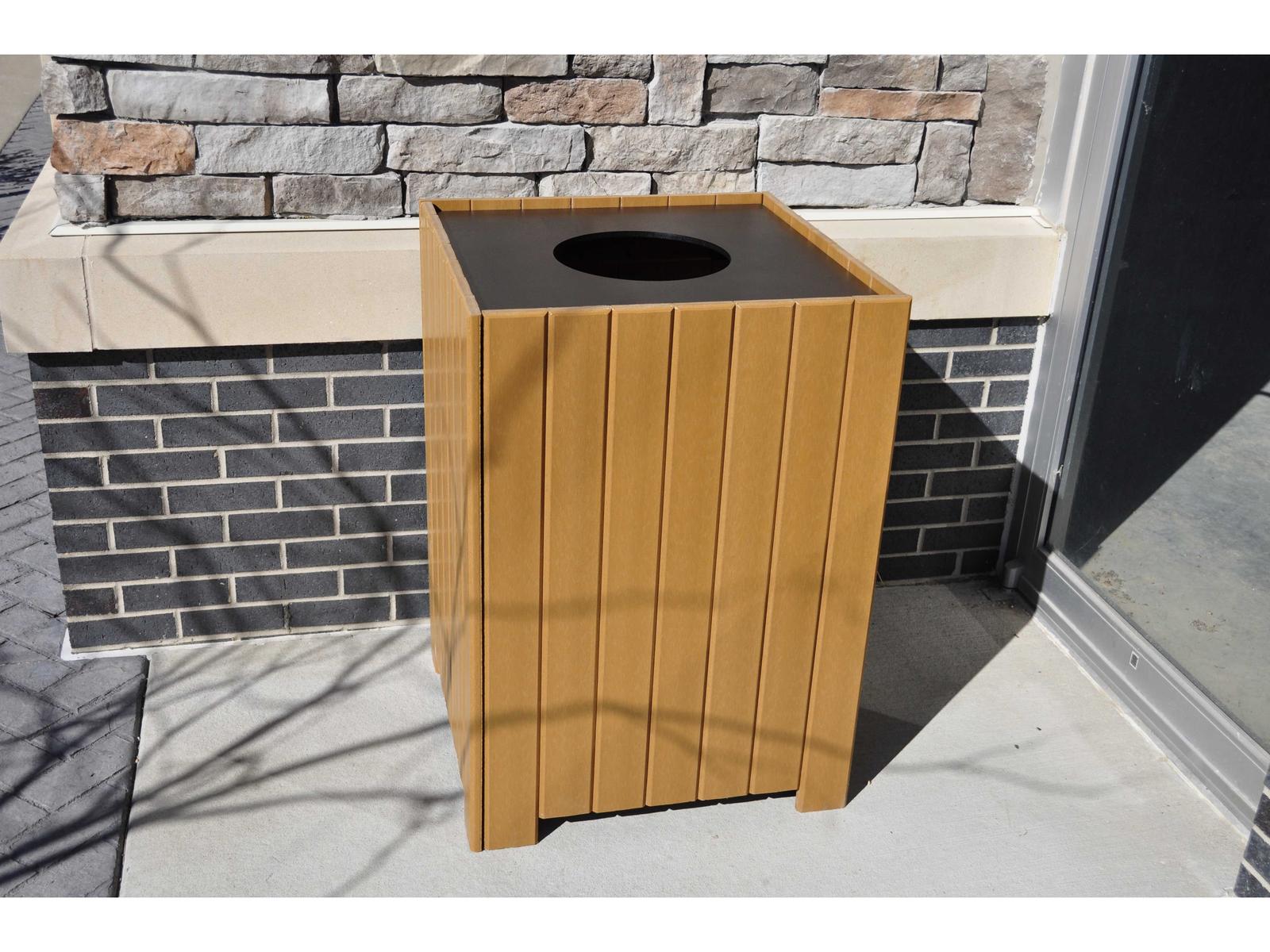 Frog Furnishings Recycled Plastic Standard Square 32 Gallon Receptacles