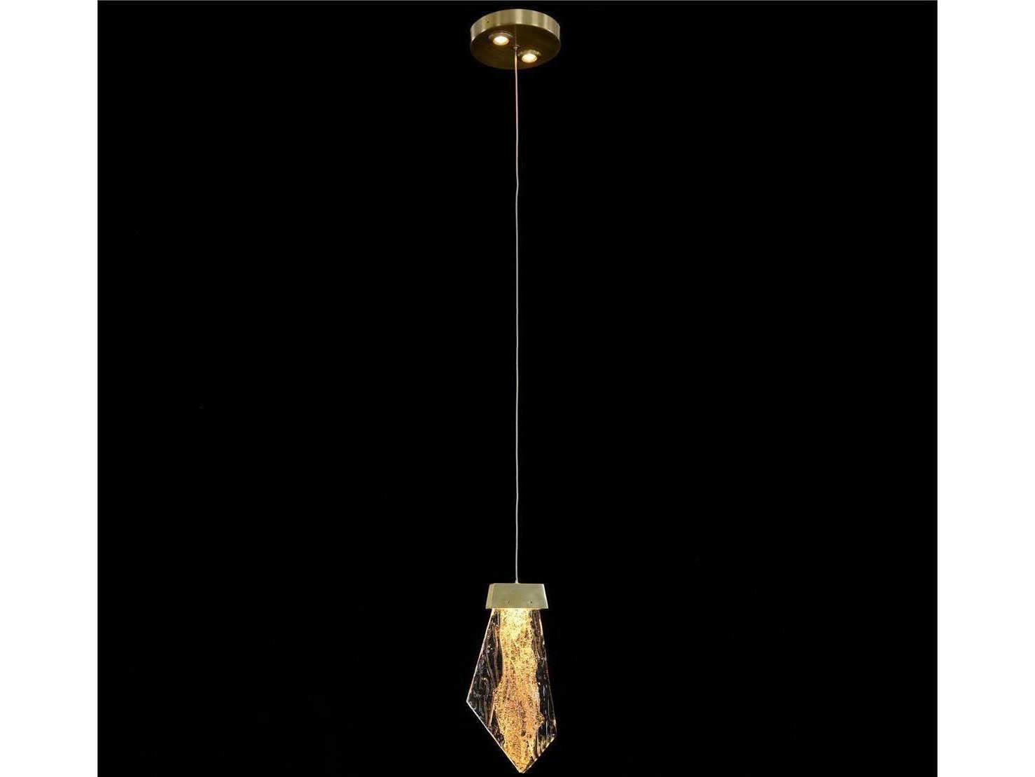 John Richard Lux 1-Light Brass Mini Pendant