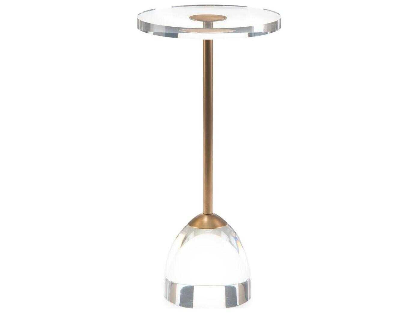 John Richard Acry Round Glass End Table