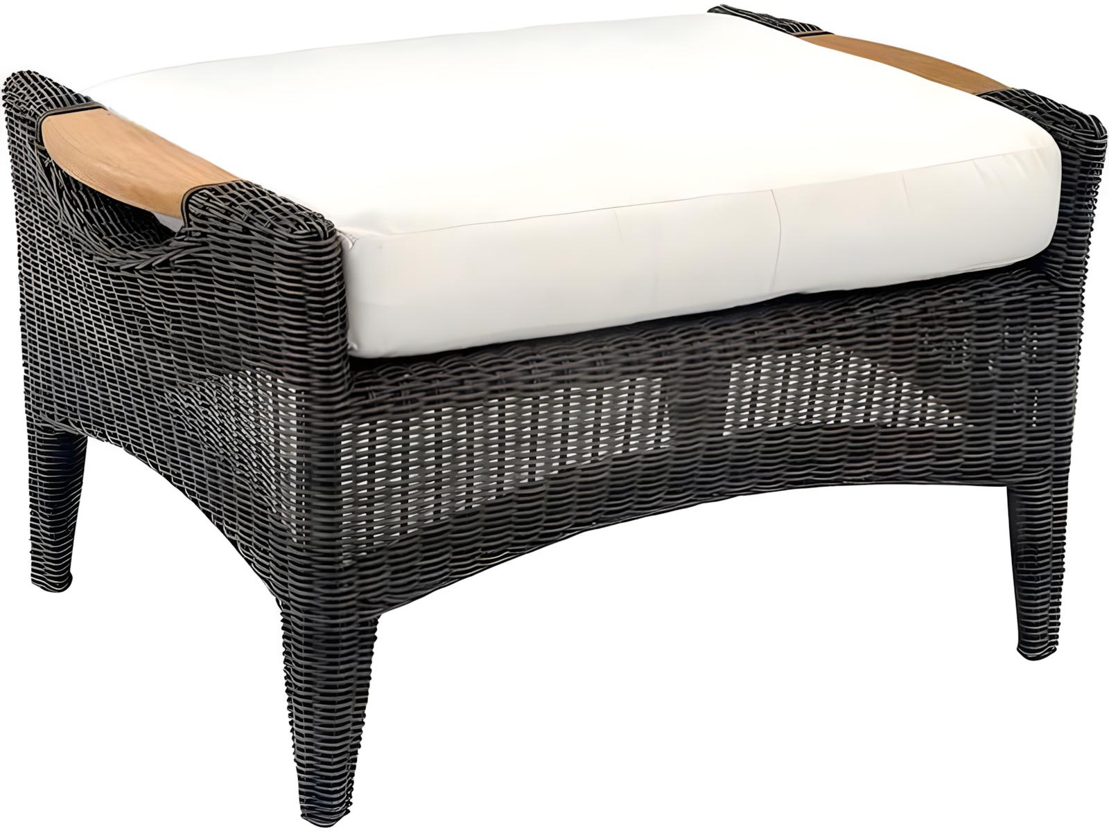 Kingsley Bate Special Order Culebra Wicker Cushion Ottoman