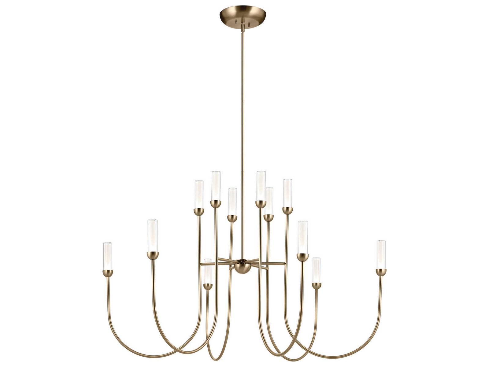Kichler Moraine 12-Light Champagne Bronze Cylinder Chandelier