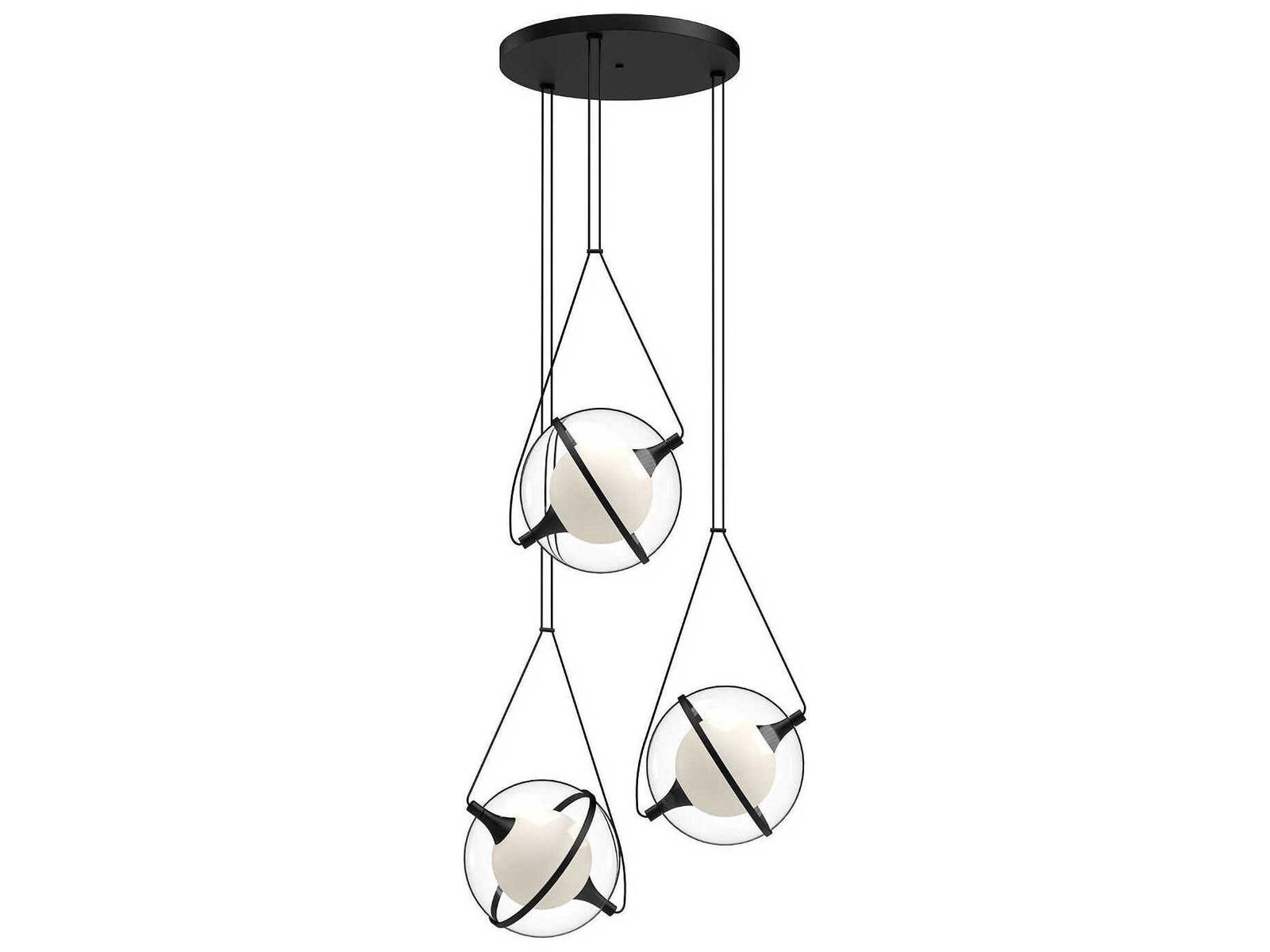 Kuzco Lighting Aries Black Geometric Globe Chandelier