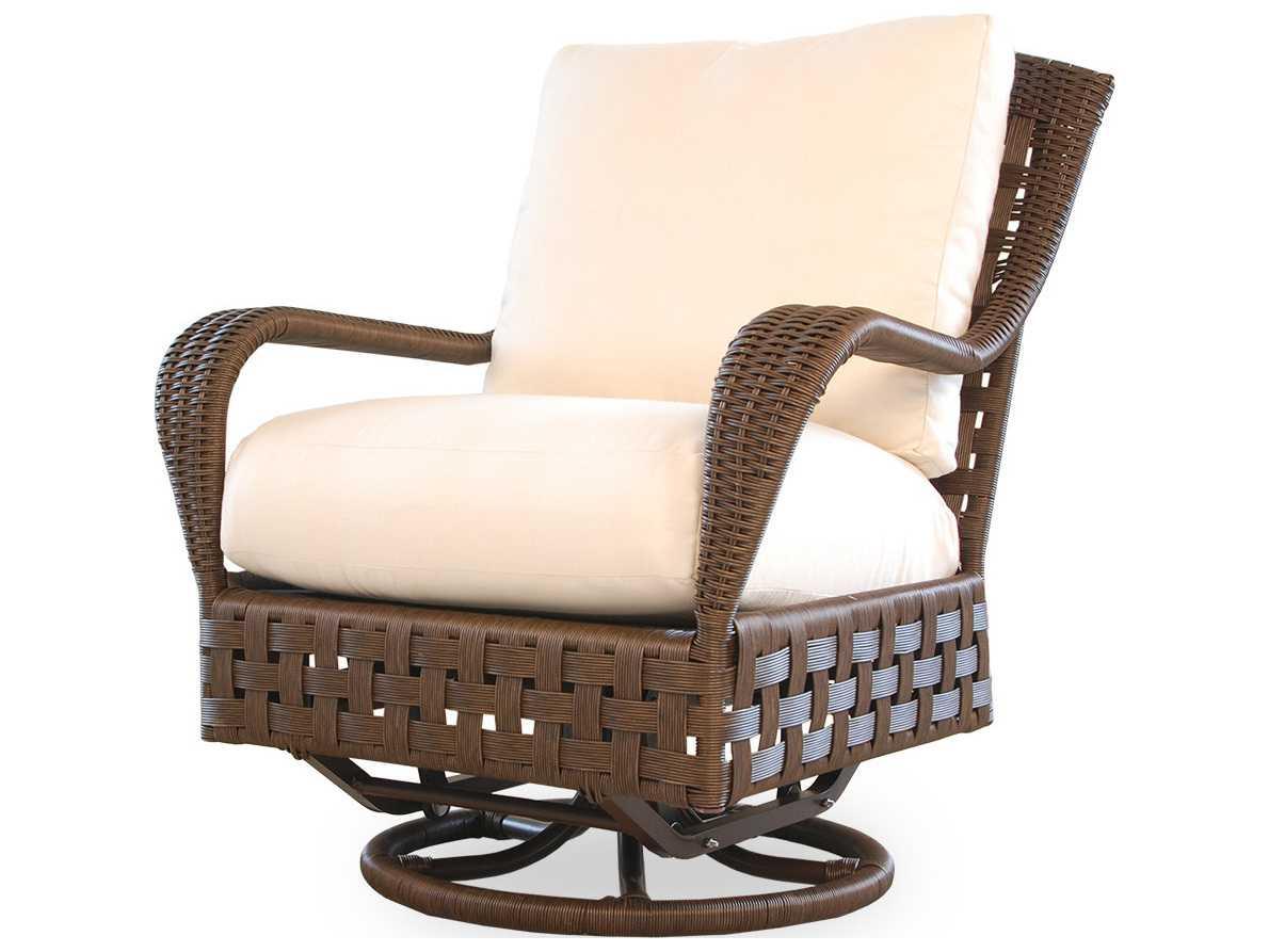 Lloyd Flanders Haven Wicker Swivel Glider Patio Lounge Chair