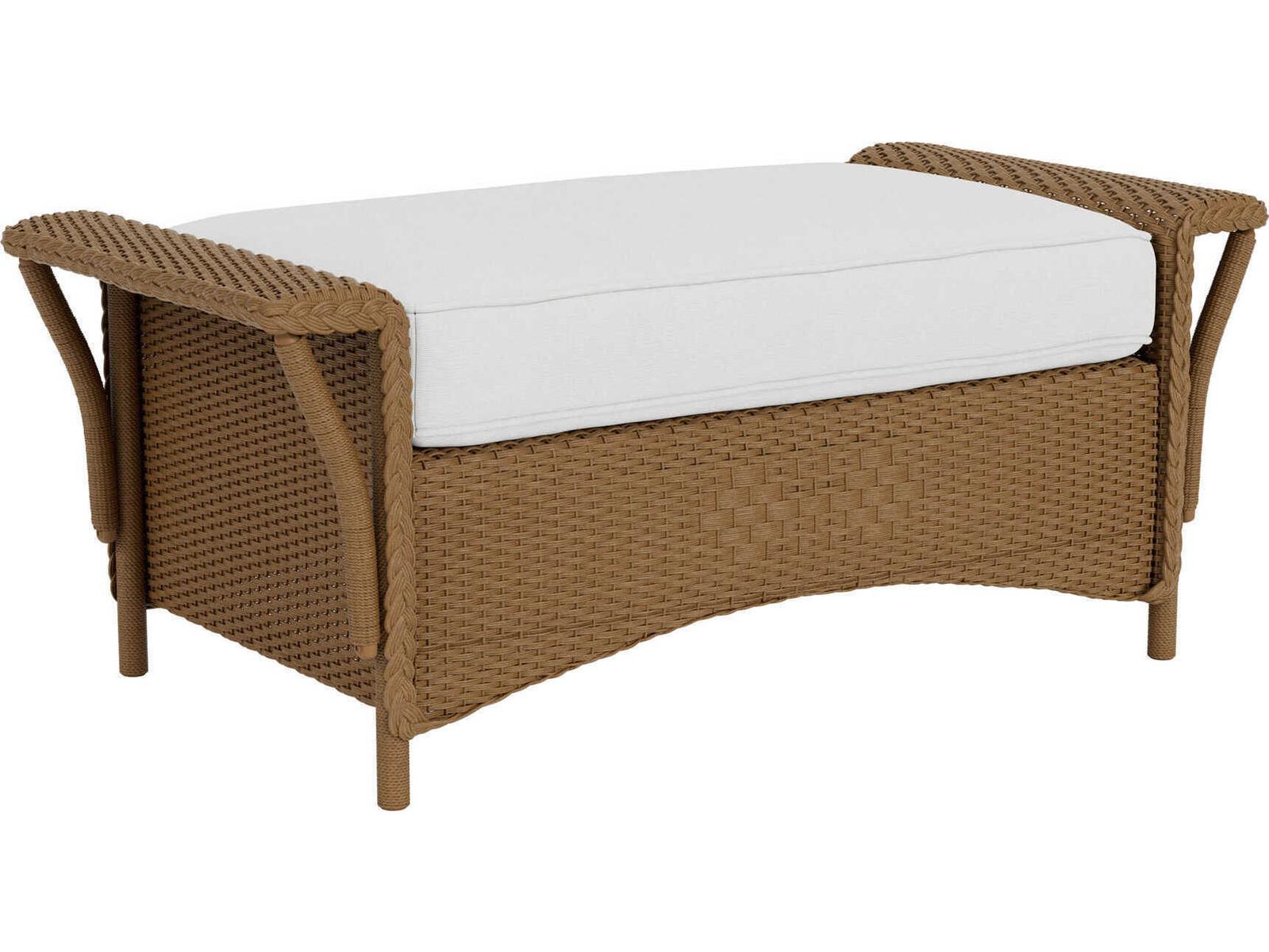 Lloyd Flanders Nantucket Wicker Patio Ottoman