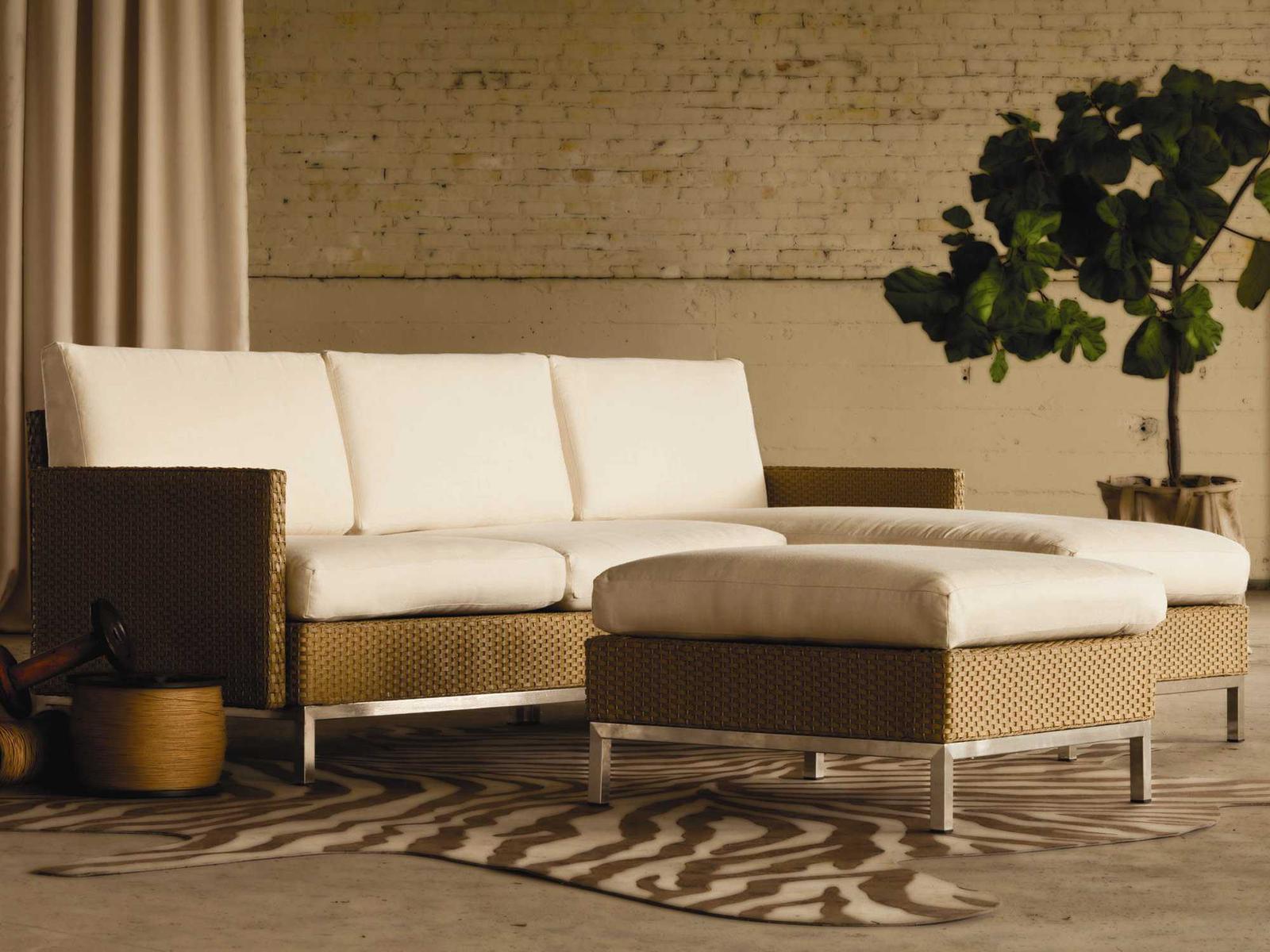 Lloyd Flanders Elements Steel Wicker Patio Lounge Set