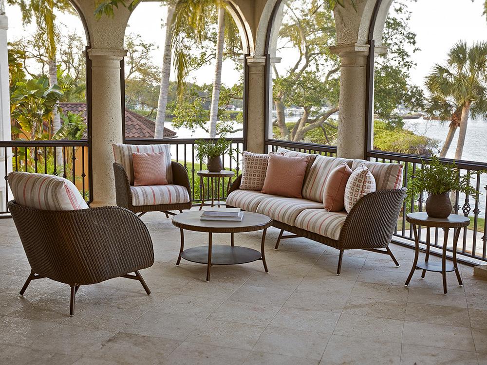 Lloyd Flanders Essence Wicker Cushion Outdoor Patio Lounge Set