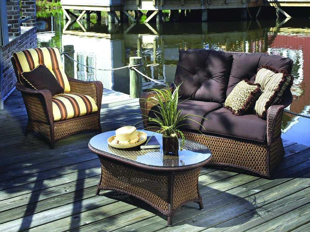 Lloyd Flanders Grand Traverse Wicker Outdoor Patio Lounge Set