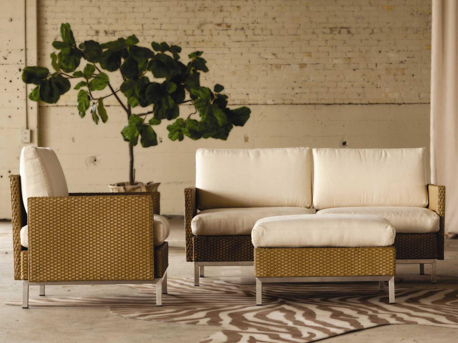 Lloyd Flanders Elements Steel Wicker Outdoor Patio Lounge Set