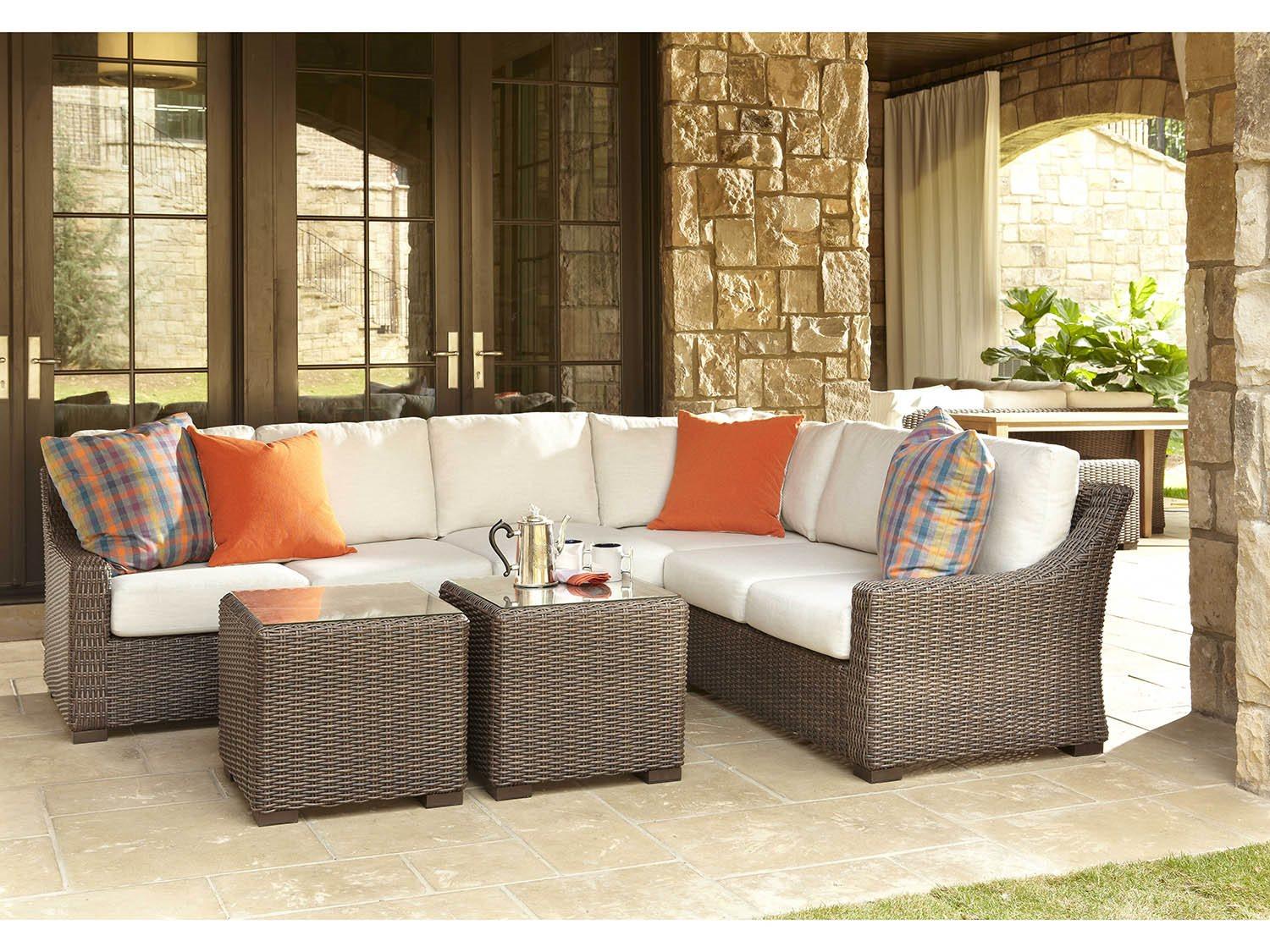 Lloyd Flanders Mesa Wicker Sectional Outdoor Lounge Set