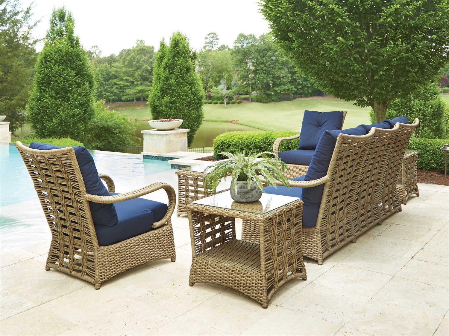 Lloyd Flanders Magnolia Wicker Patio Lounge Set