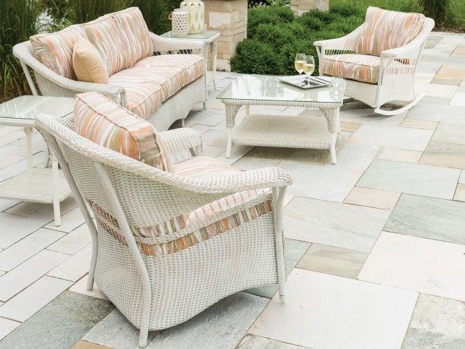 Lloyd Flanders Nantucket Wicker Cushion Lounge Set