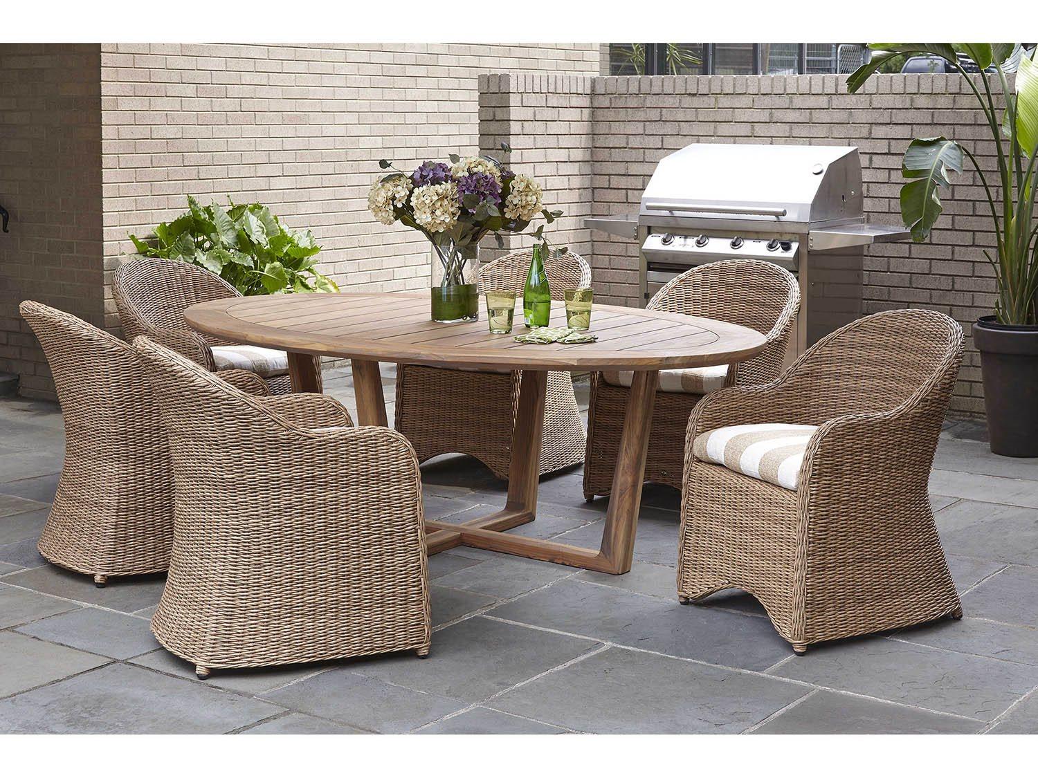 Lloyd Flanders Tobago Wicker Patio Dining Set