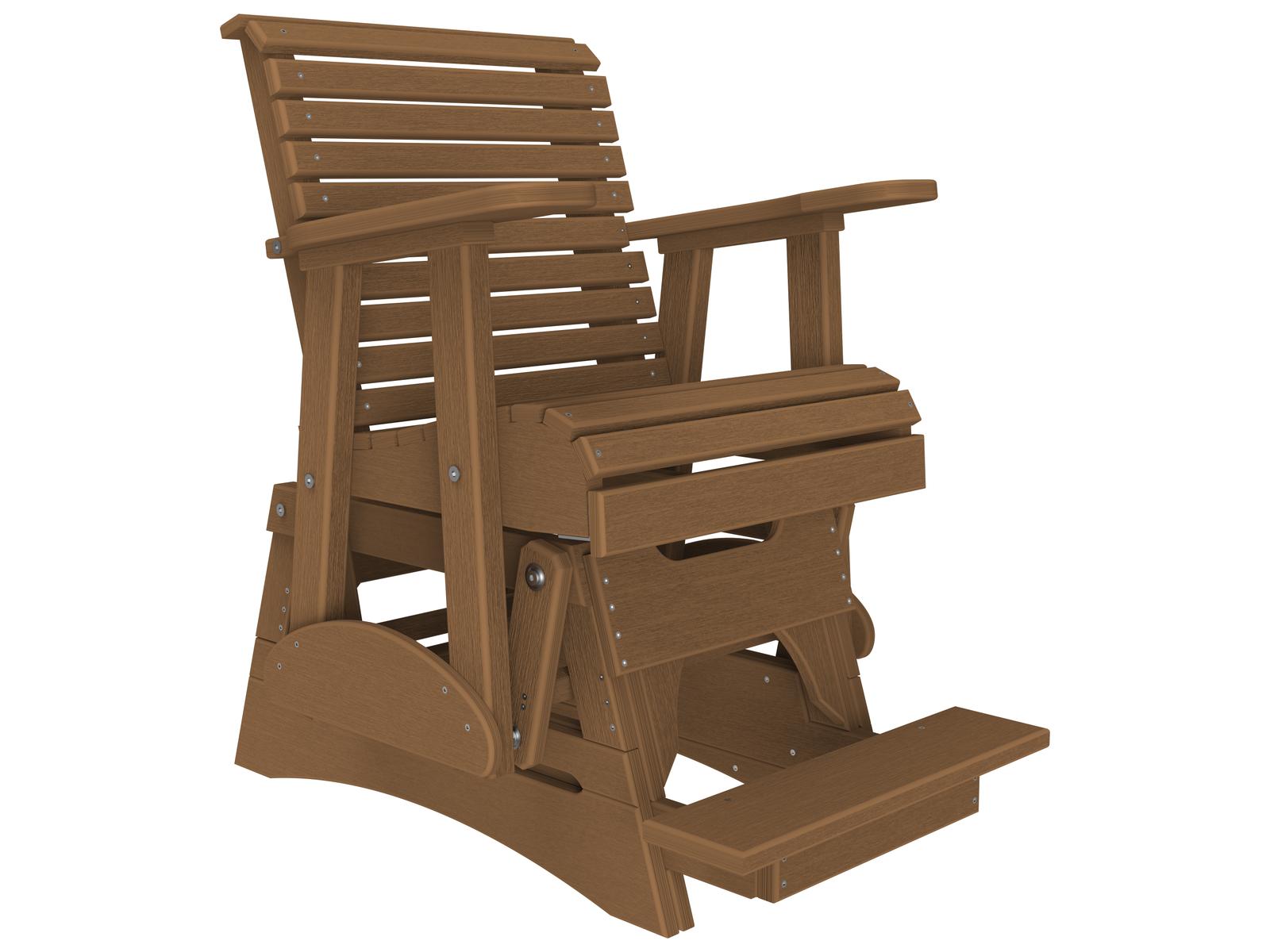 LuxCraft Recycled Plastic Plain Counter Glider Chair