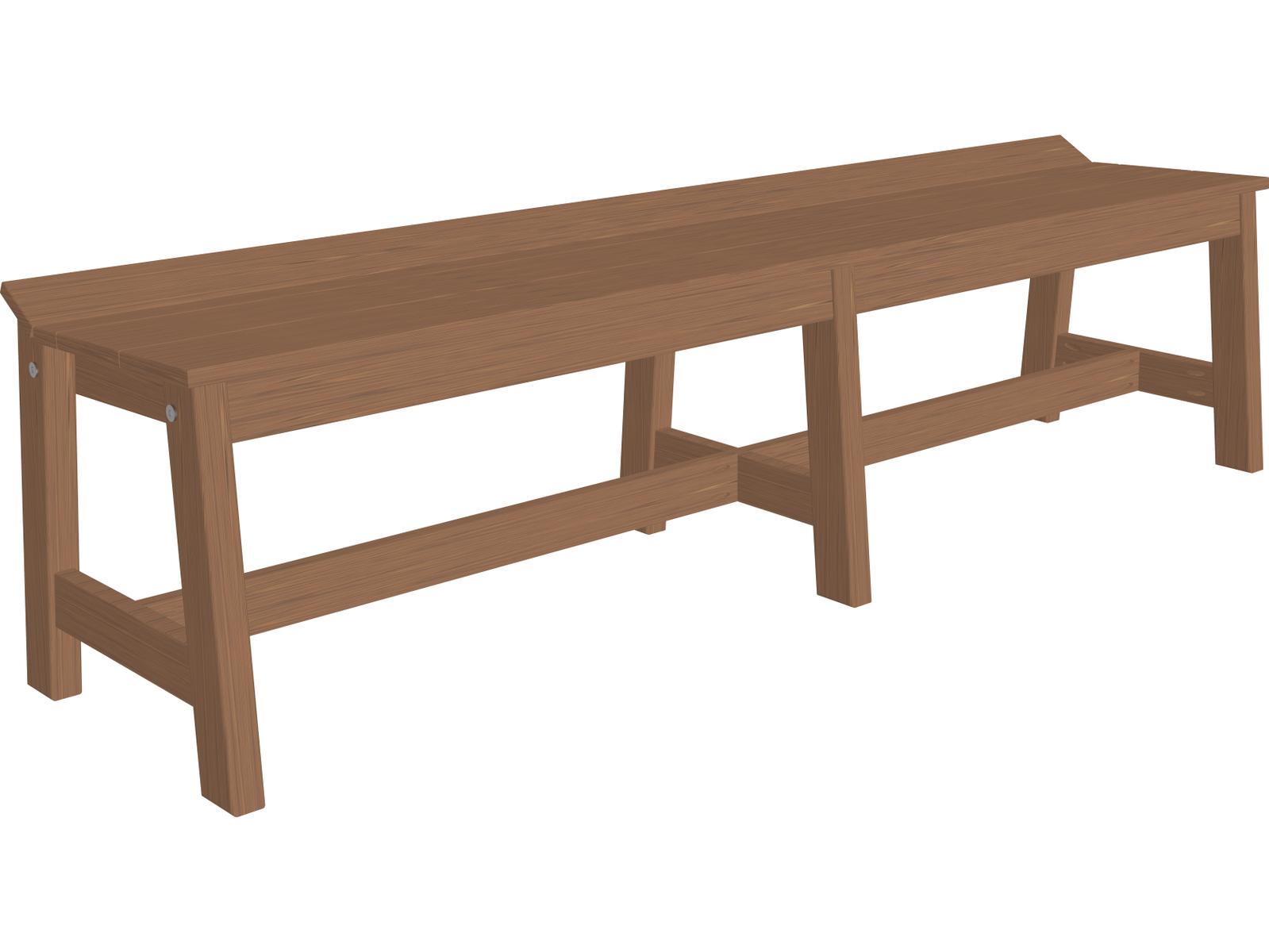 LuxCraft Recycled Plastic Cafe Dining Outdoor Patio Bench